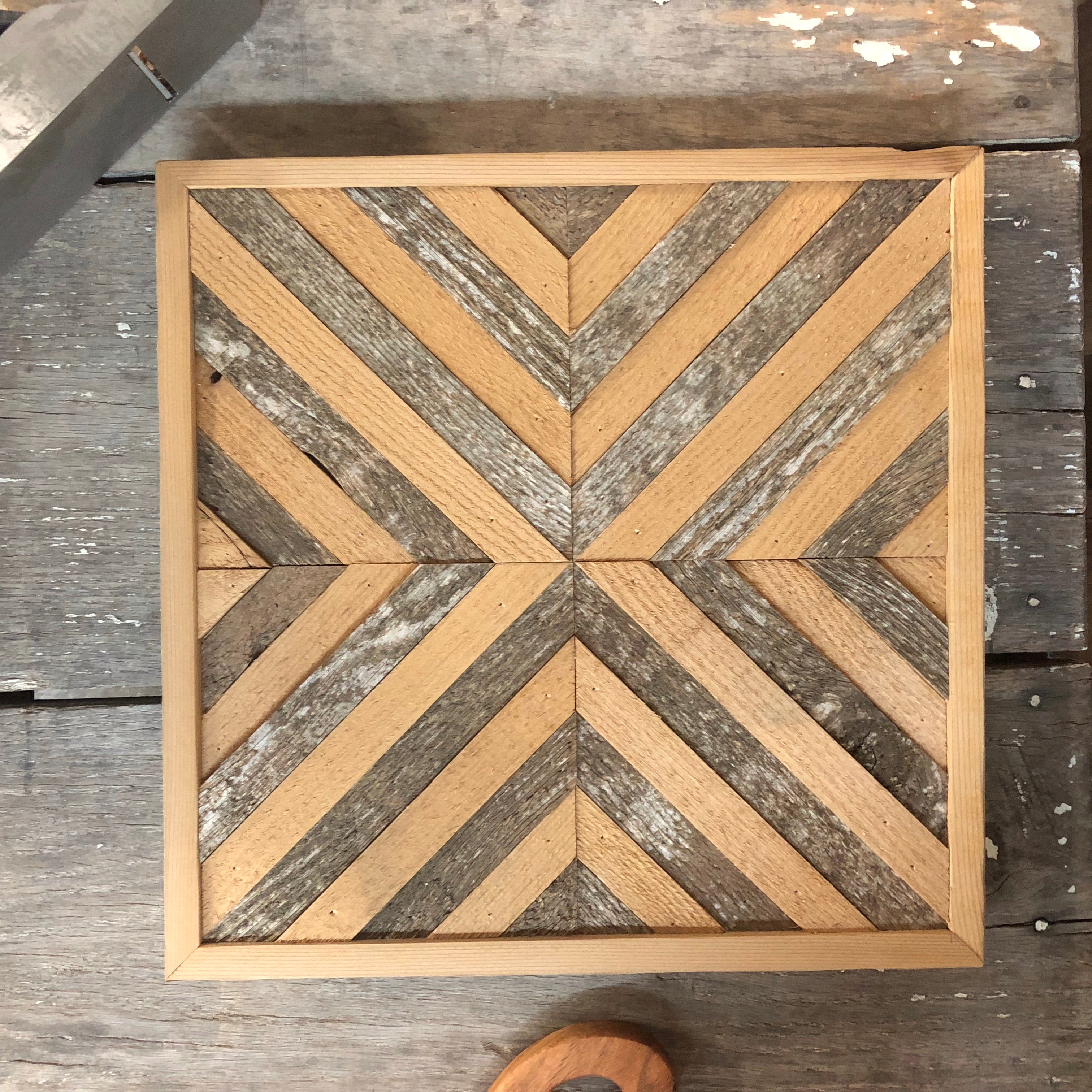 Square Reclaimed Wood Wall Hanging